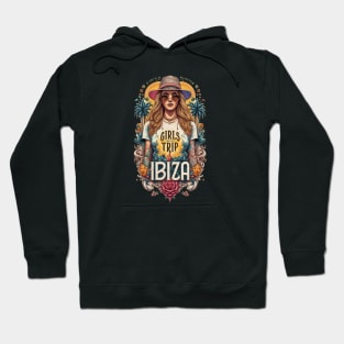 Girls Trip Ibiza Vacation Womens Holiday For Ladies. Elvissa Island Spain Hen Party Clubbing Nightclub Hoodie